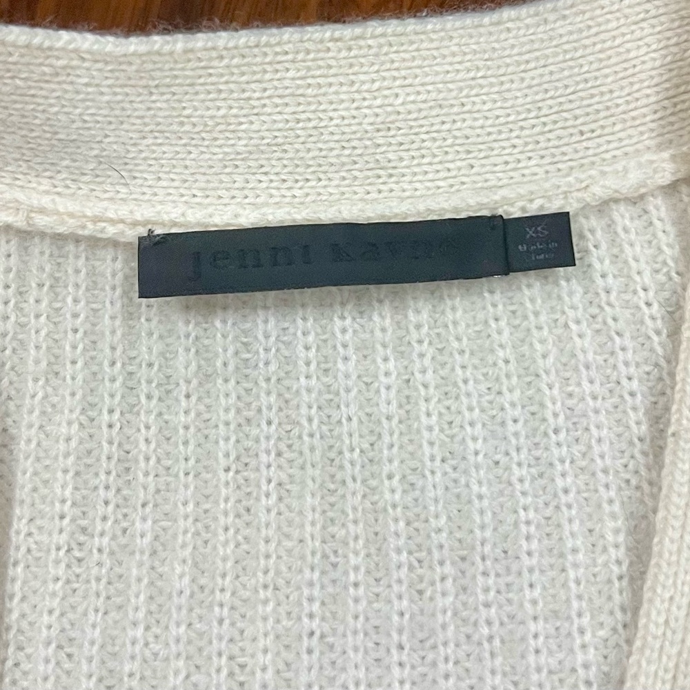 Jenni Kayne | 100% Cashmere Cocoon Cardigan | Ivory | XS - Picture 3 of 8